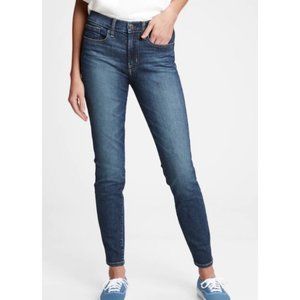 Gap 1969 True Skinny Ankle Women's Mid Rise Stretch Blue Jeans